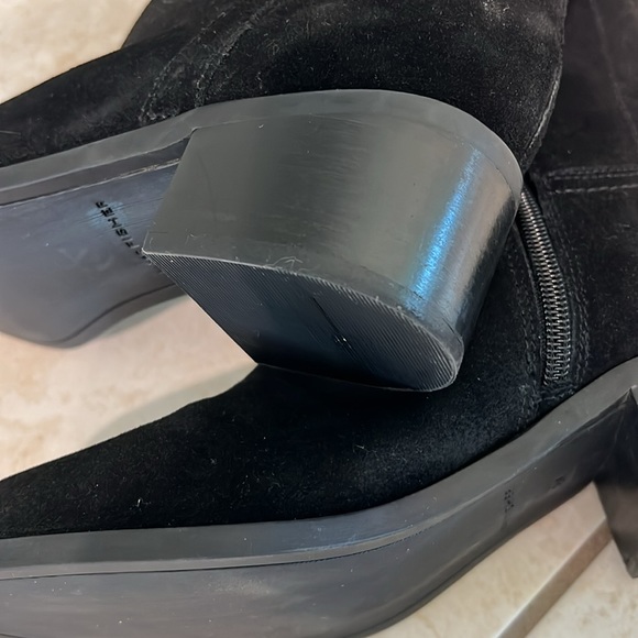 NWOT Marc Fisher Impulsa Black Suede Leather Boots - Picture 6 of 8